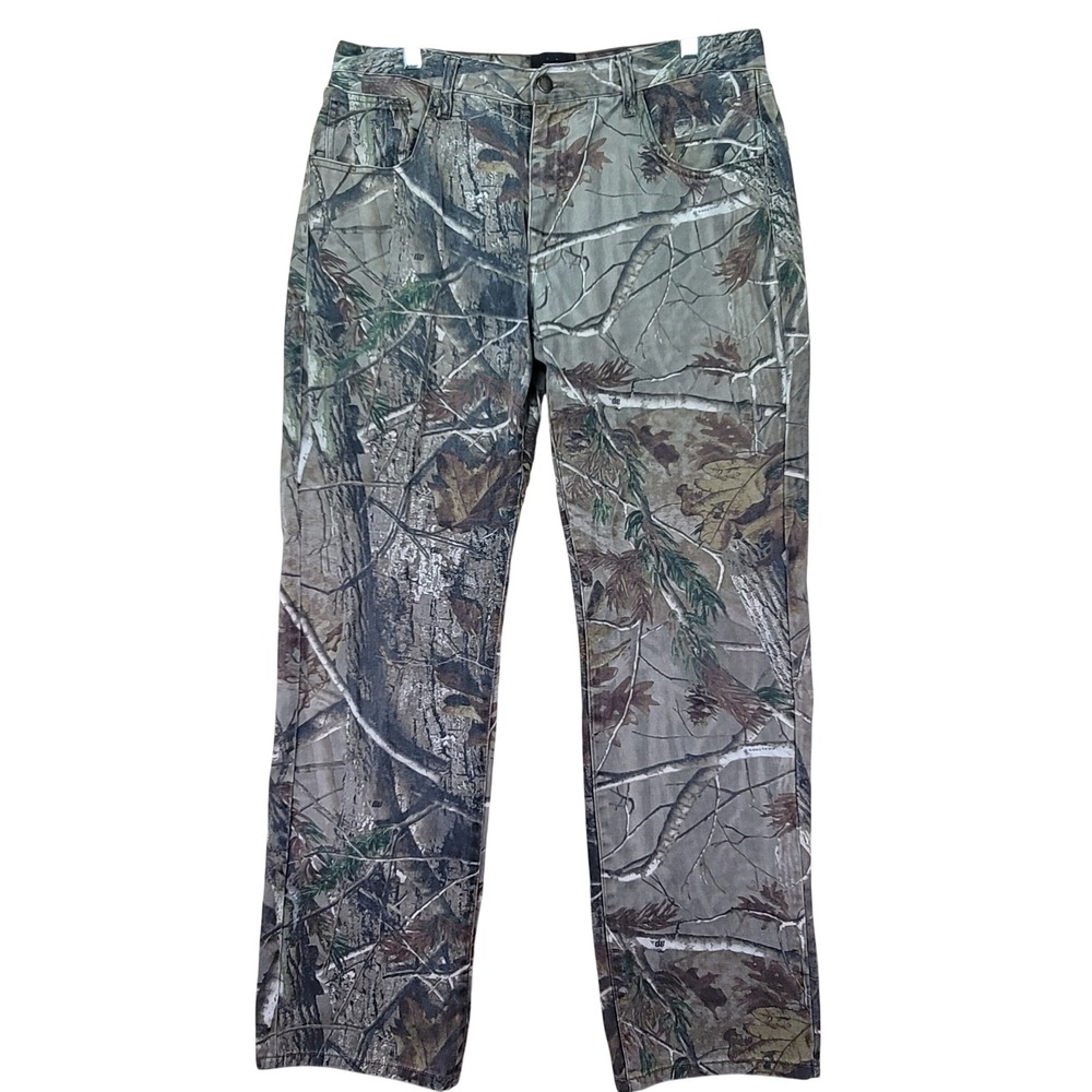 Realtree Camo Pants Men 35x31 Brown Excellent All Purpose AP Hunting Outdoor